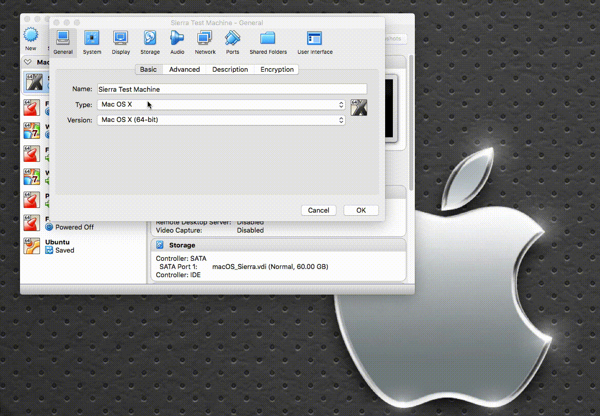 Mac os sierra virtualbox image directordarelo