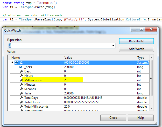 c TimeSpan.ParseExact with Milliseconds Stack Overflow