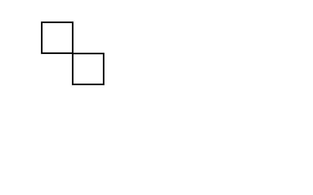 geometry Draw 4 straight lines to create 10 equal squares in this