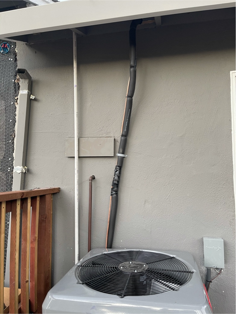 hvac Should AC coolant pipes be mounted on the exterior? Home