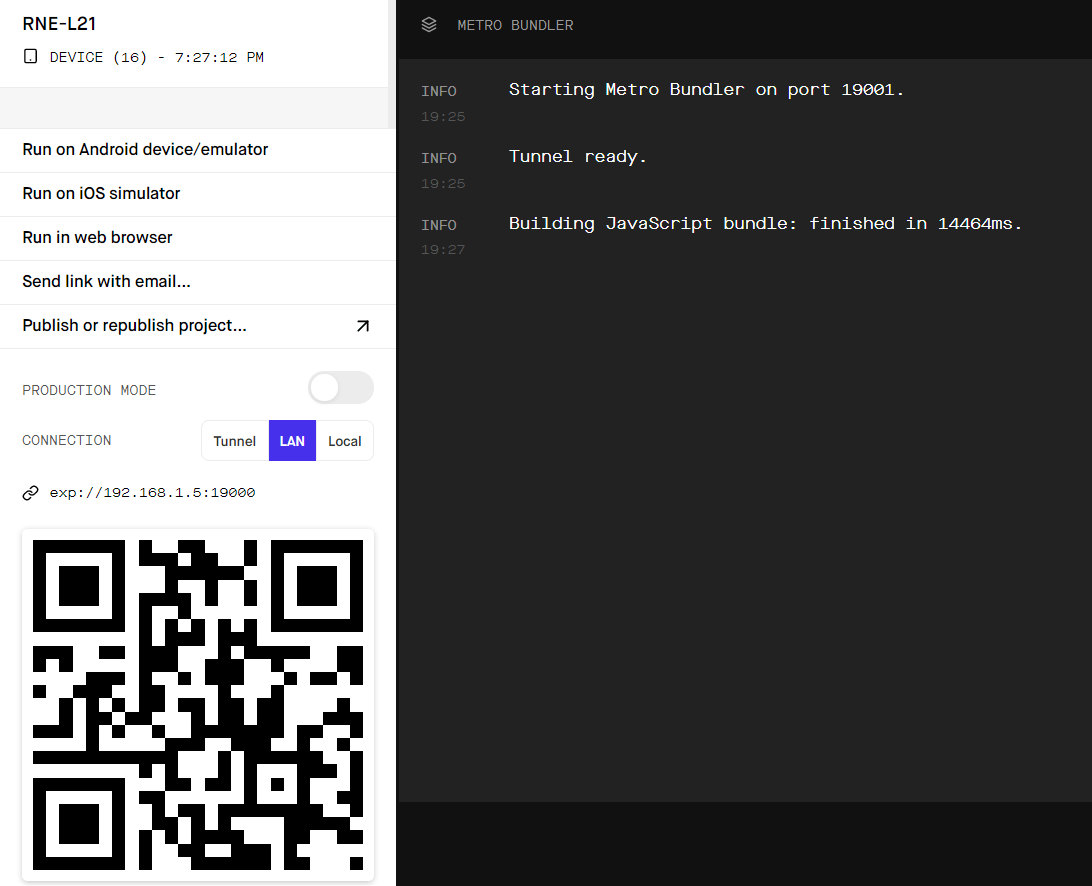 Error fetch network request failed with reactnative