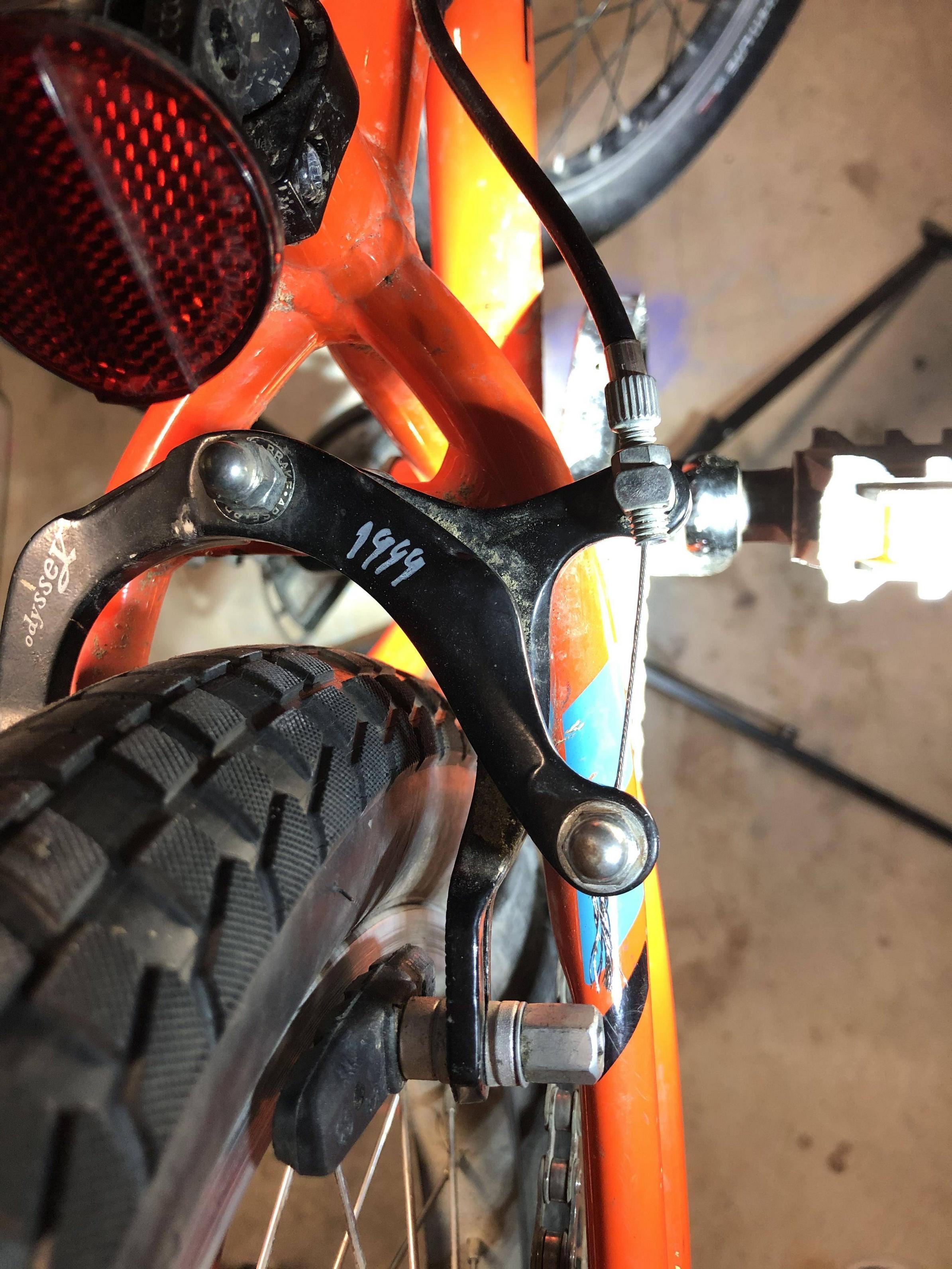 kid's bike rear brake not having stopping power Bicycles