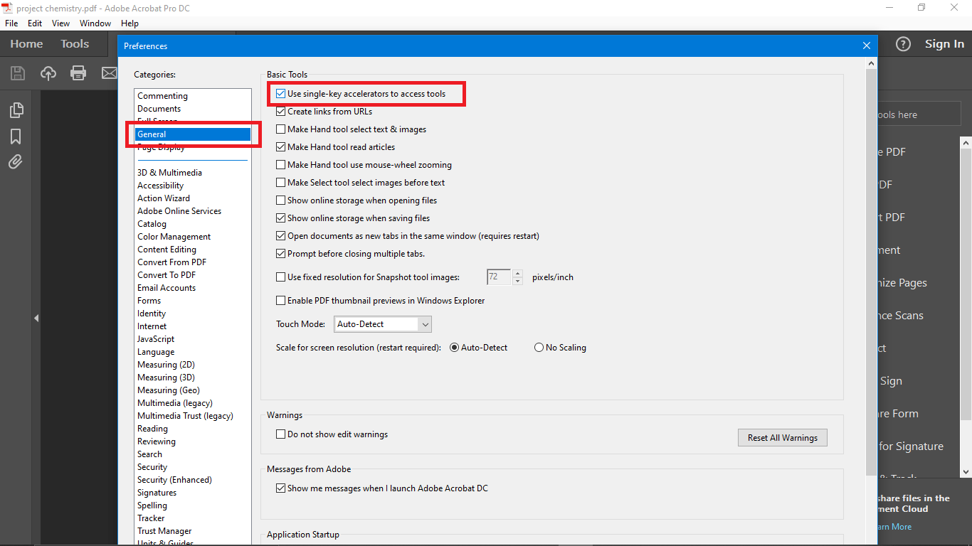 In Acrobat Pro 2017, how do I apply highlighting to selected text