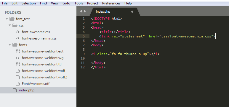 css Not able to display the font awesome icon from