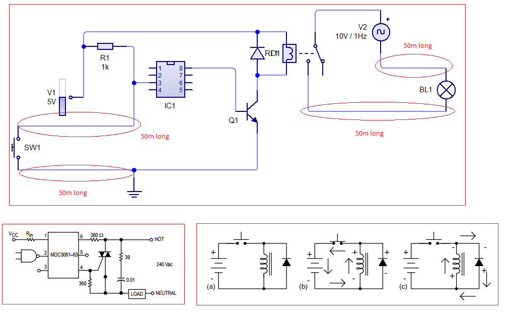 Electrical long wire kickback voltage problem Valuable Tech Notes