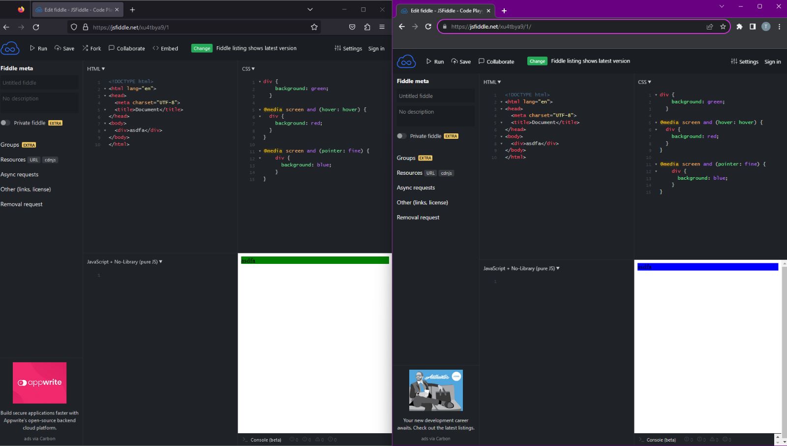 css Hover/Pointer Media Queries not working in Firefox Stack Overflow