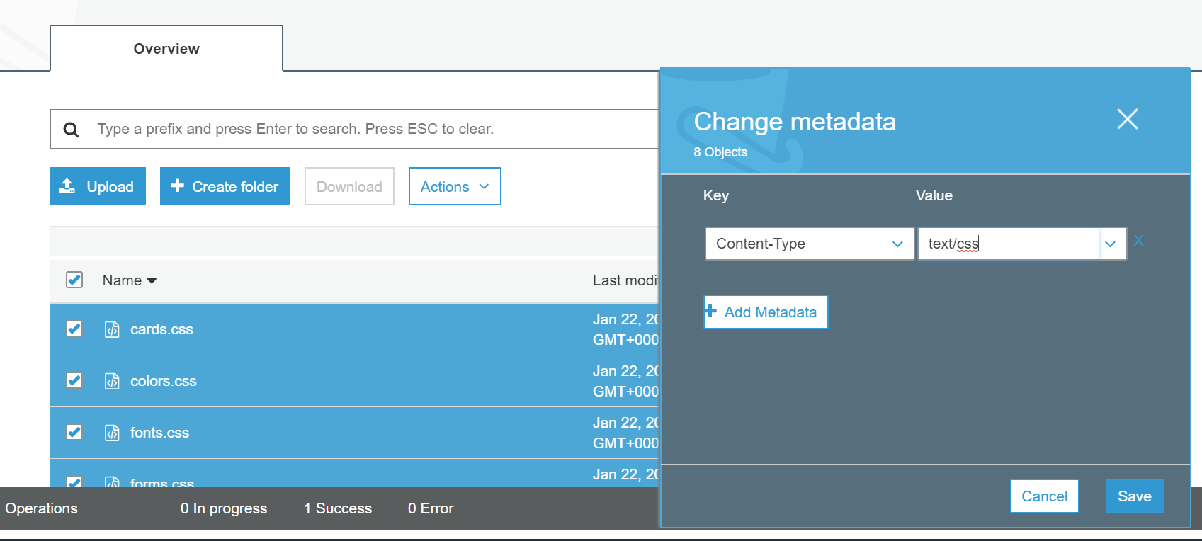 How do you change the MIME on Amazon S3? Stack Overflow