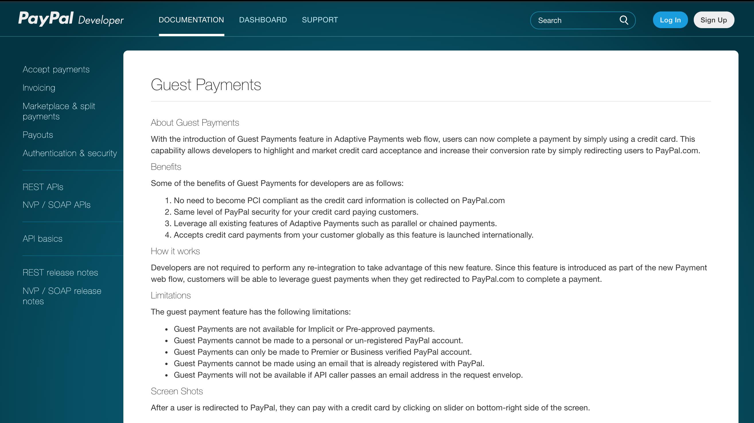 credit card PayPal adaptive guest payment requirements Stack Overflow
