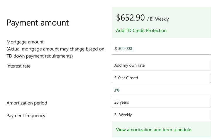 TD Canada Trust Mortgages Calculators and Tools