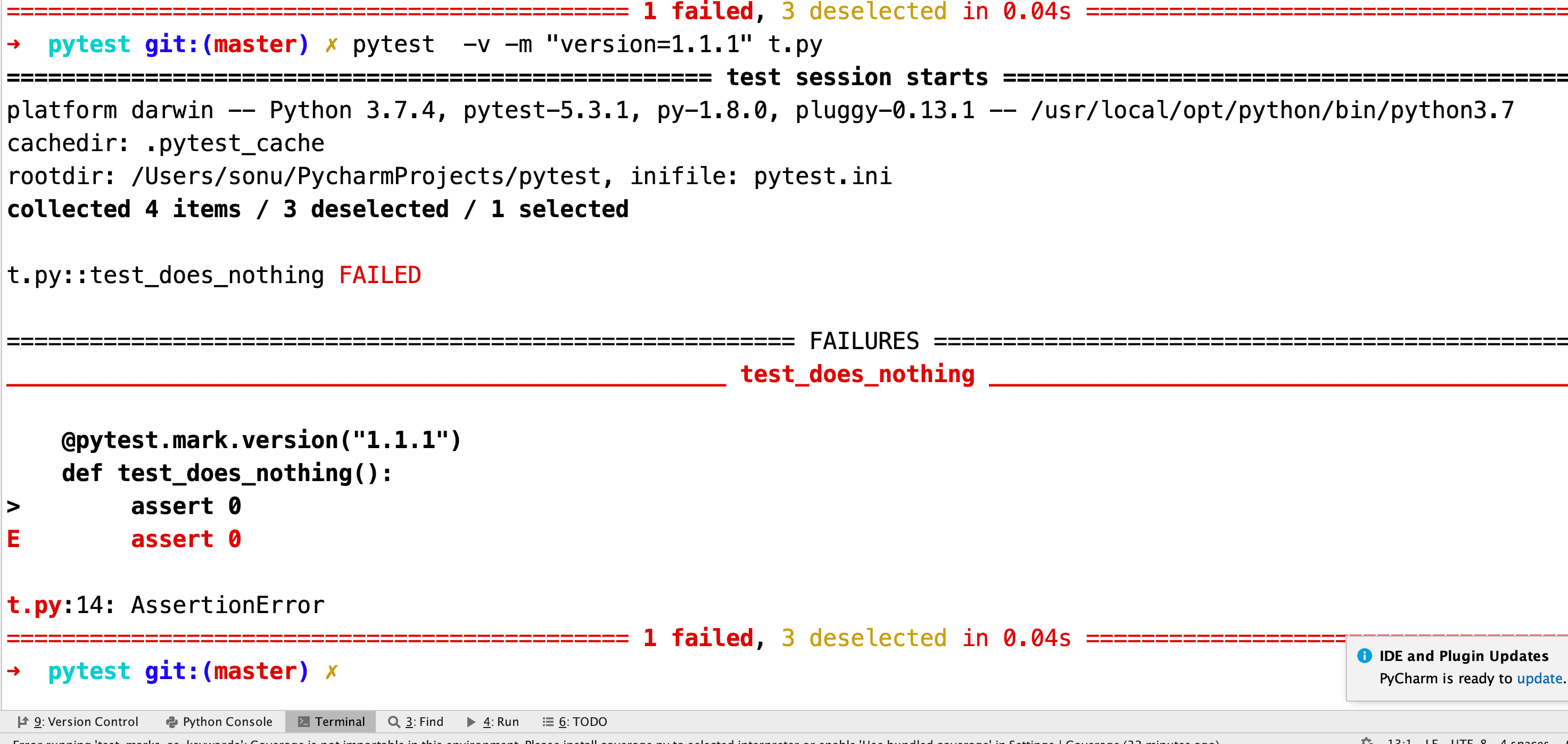 python Is there a way to specify pytest which tests to run based in a