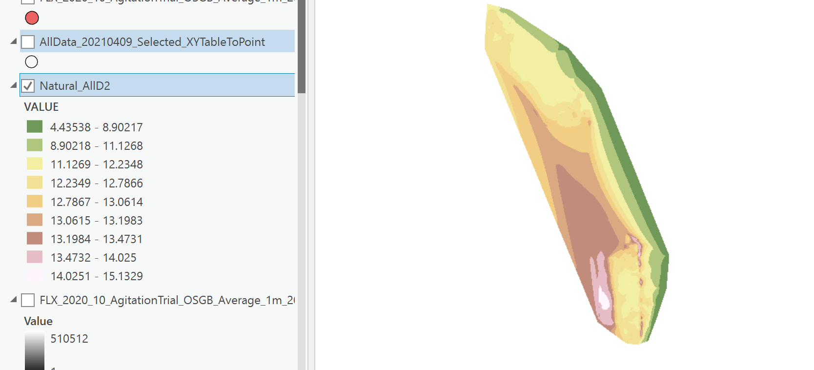 arcgis desktop How to get novalue data of xyz points Geographic