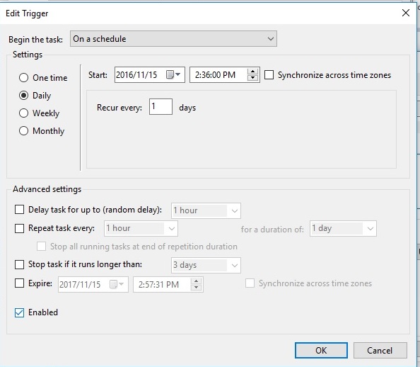 excel Windows Task Manager Schedule VBA Macro to Send An Email Using