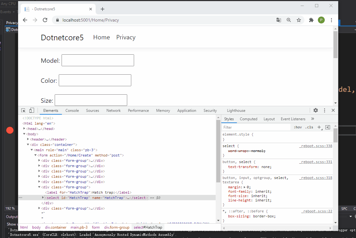 html Problem inserting data in database from option menu using ASP