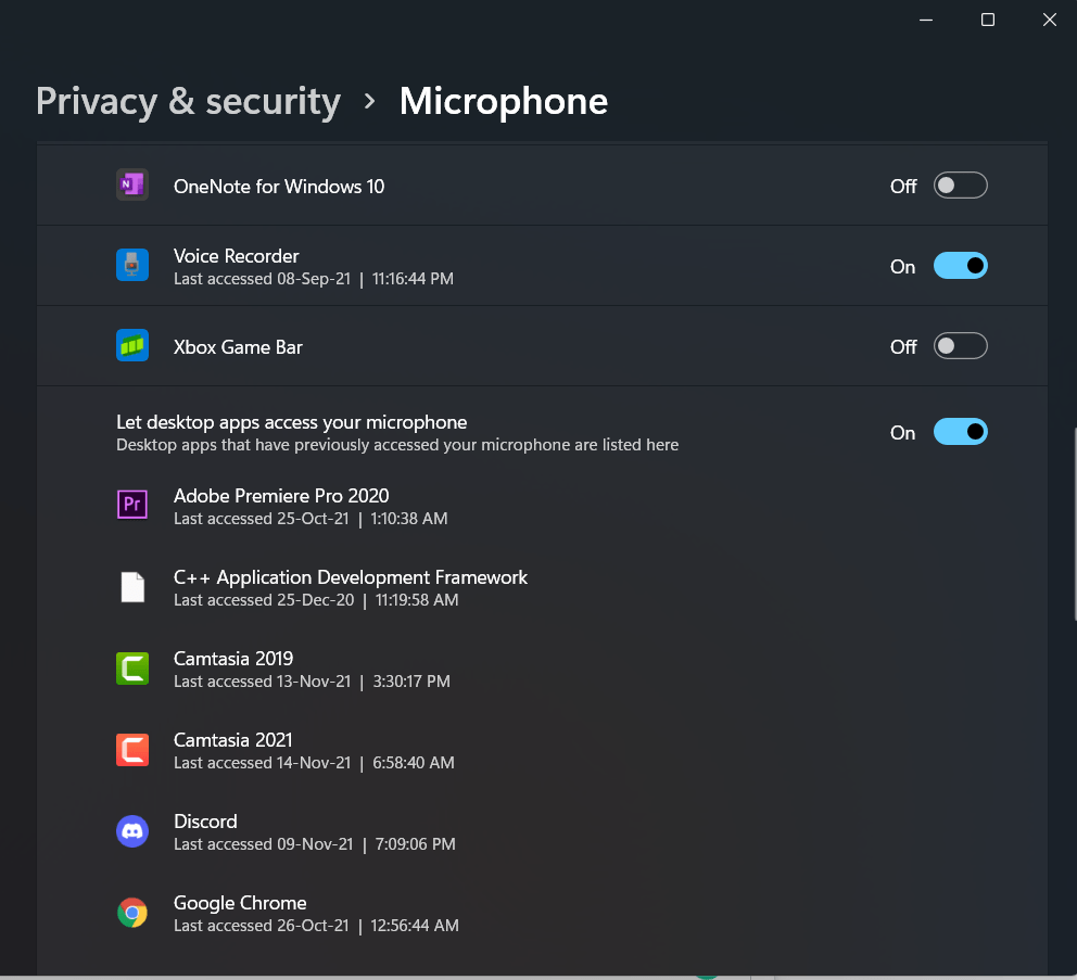 Block windows microphone access for specific desktop apps Super User