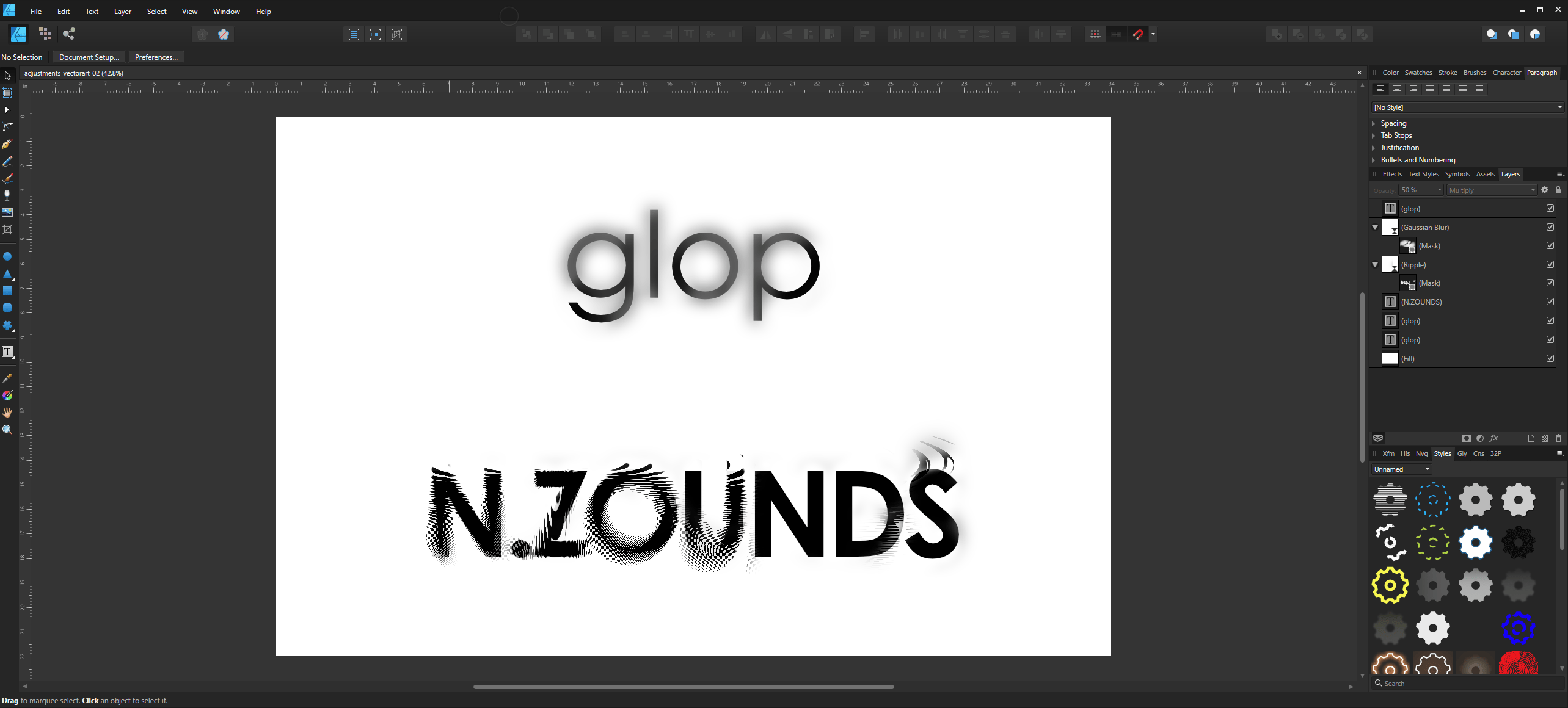 adobe illustrator Achieve a patterned and blurry effect Graphic
