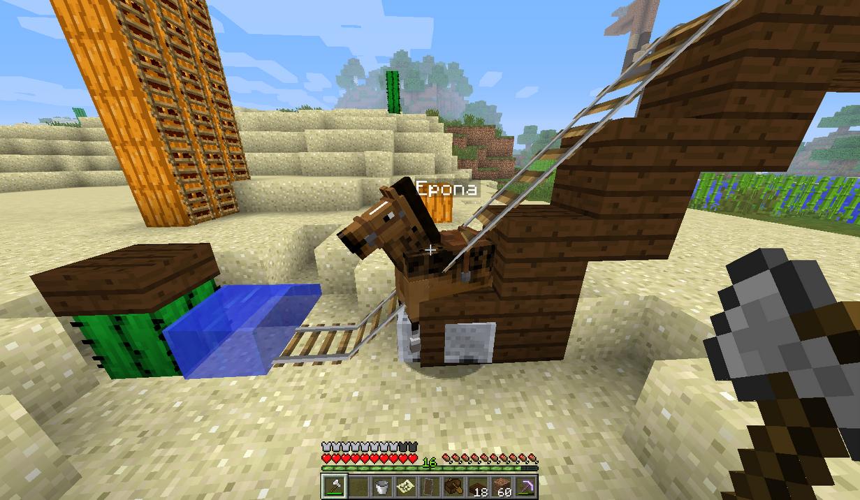 minecraft Unloading horse from a minecart! Arqade