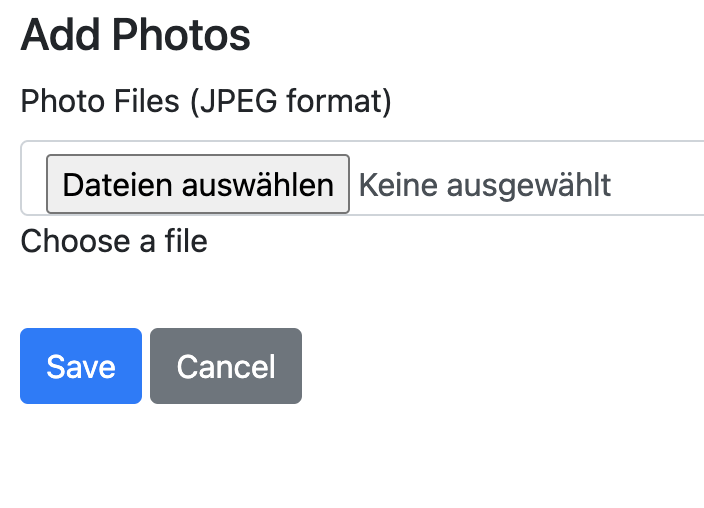 html how to change input element with type=file text with thymeleaf