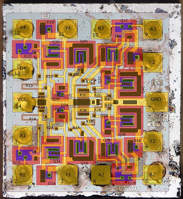Why is pin diagram of 7402 NOR gate reversed as compared to other gates