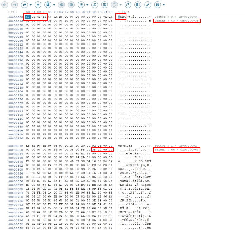 Restoring MBR, partition table, and boot sector of memory card without