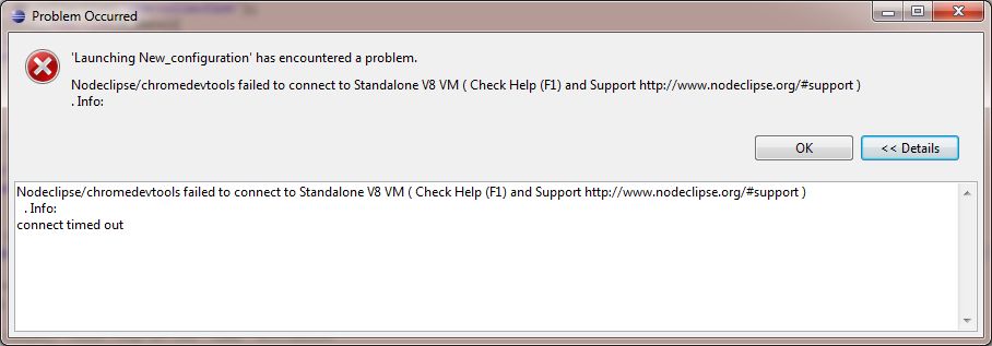 node.js Running and debugging node project in Eclipse