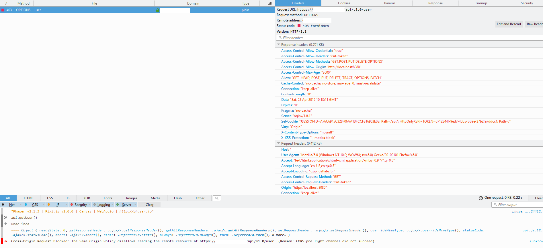 Spring Boot CORS filter CORS preflight channel did not succeed