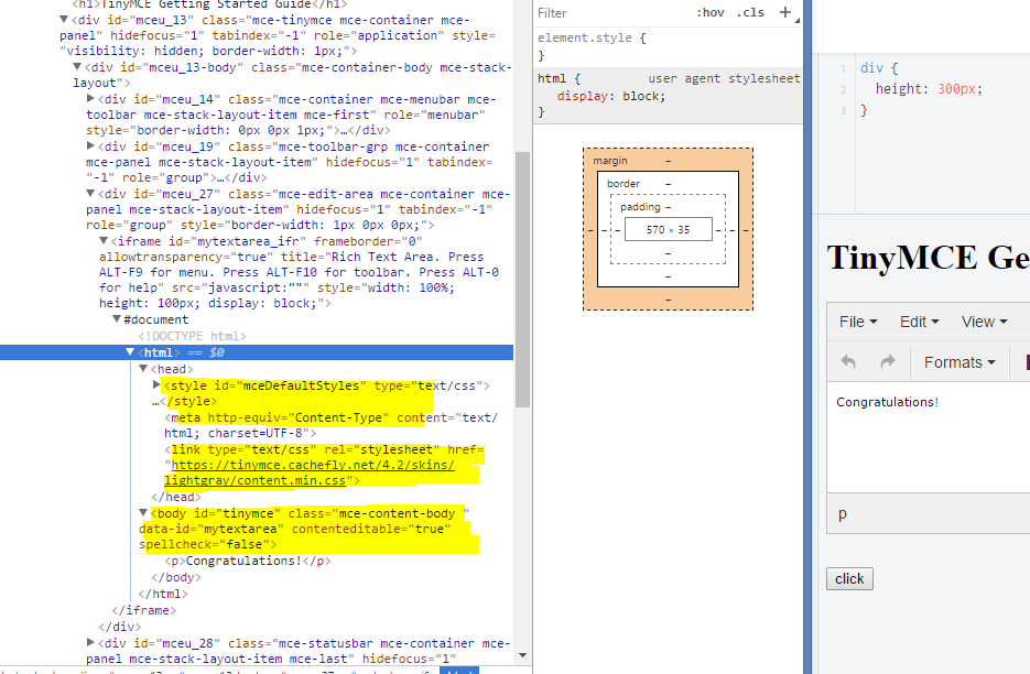 javascript Tinymce toggle slidedown jquery Stack Overflow