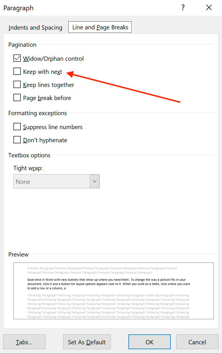office365 Word Floating object beneath anchored paragraph Super User