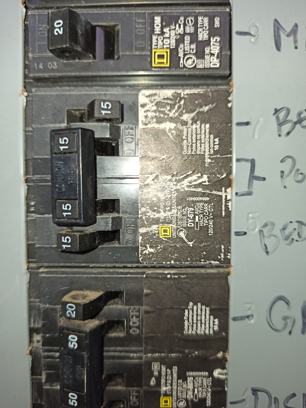 Electrical circuit with too many lights and receptacles on it Love