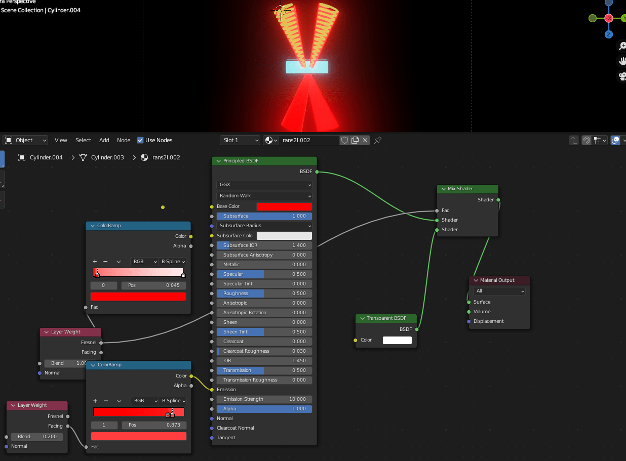 rendering How to make hard edges blend in Eevee transparent emission