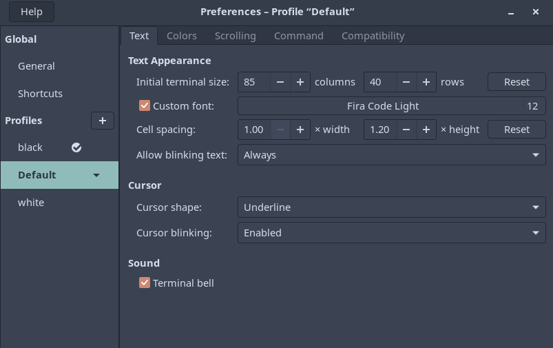 How can I change the default terminal window size in Ubuntu 18.04? ubuntu