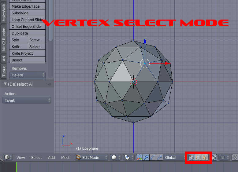 mesh In Edit Mode, is it possible to invert selection? Blender