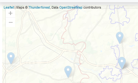 Leaflet Map "shadowed" and not clickable when size is