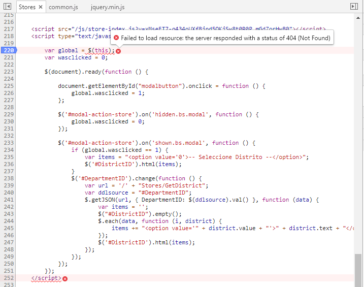 javascript jQuery (this) and other variables in the context Stack
