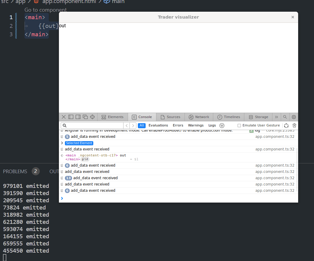 typescript Angular component not refreshing when variable is changed