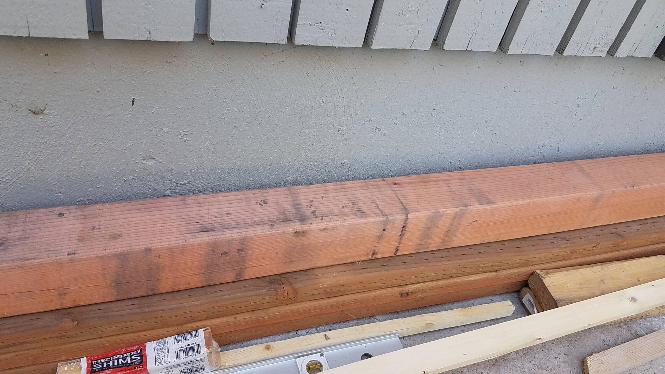 wood Cleaning black stains from redwood Home Improvement Stack Exchange