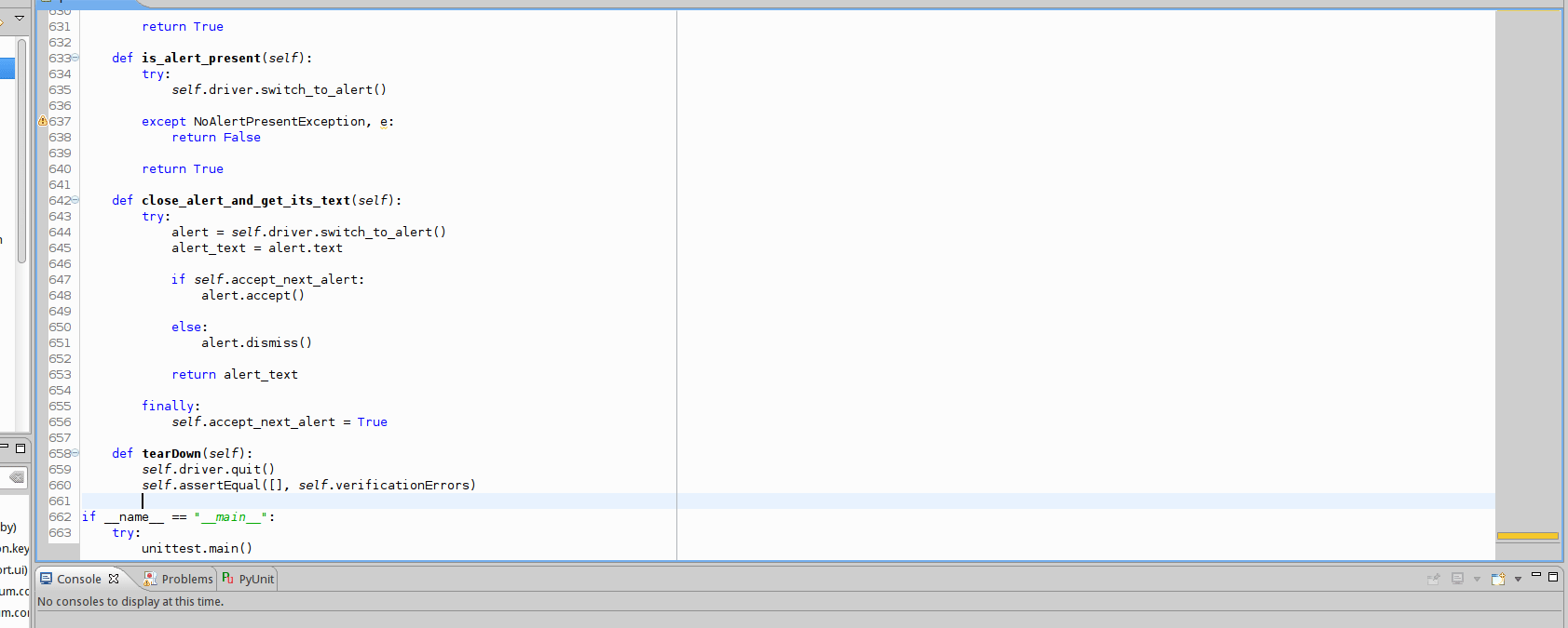 Missing Scrollbars in Eclipse with PyDev Super User