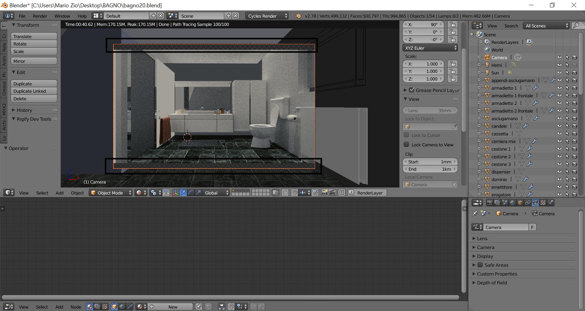 rendering How to remove the upper and lower checked box out of the