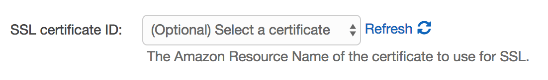 amazon web services My AWS SSL Certificate is not appearing in Elastic Beanstalk's console