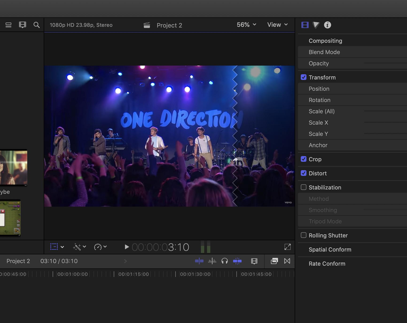 Why can't I change the aspect ratio of my project in Final Cut Pro X