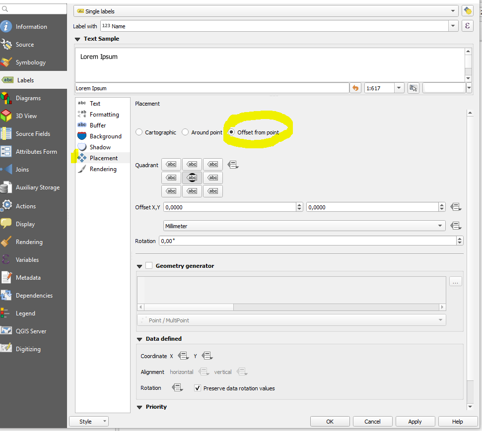 Advanced street name labeling QGIS 3? Geographic Information Systems