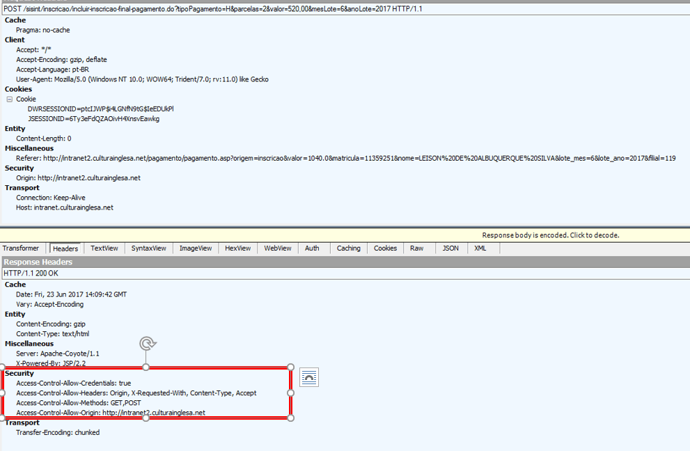 Java CORS origin not found in accesscontrolalloworigin header