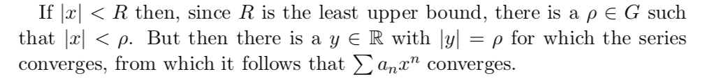 analysis Proof of the 3 cases for the radius of convergence