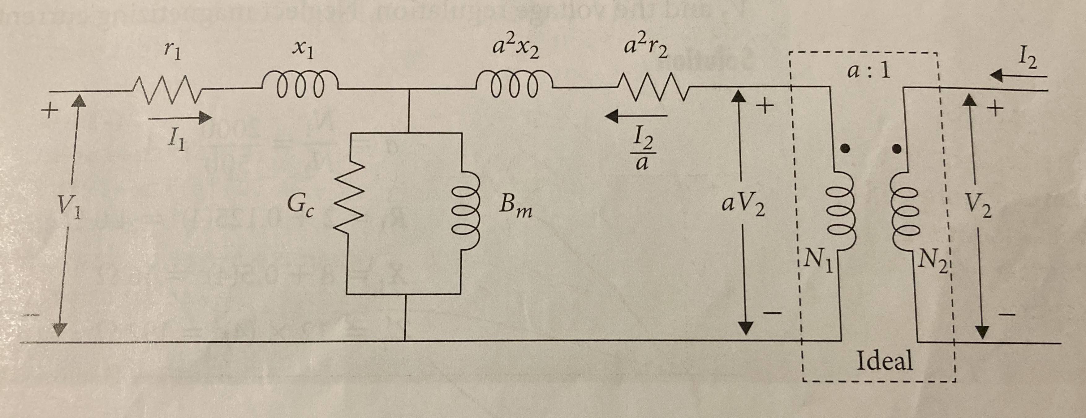 equivalent circuit Do noload current and load current share path in transformer? Electrical