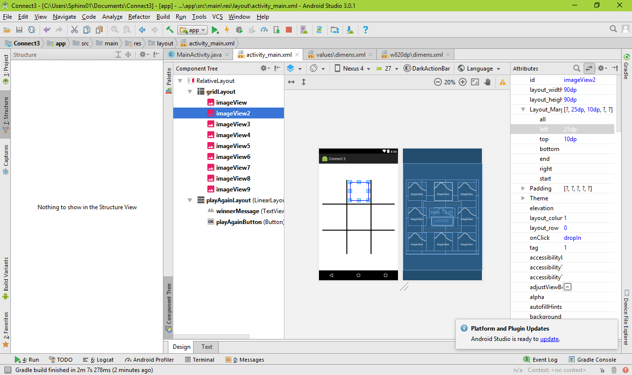 java How to center elements in gridLayout Stack Overflow