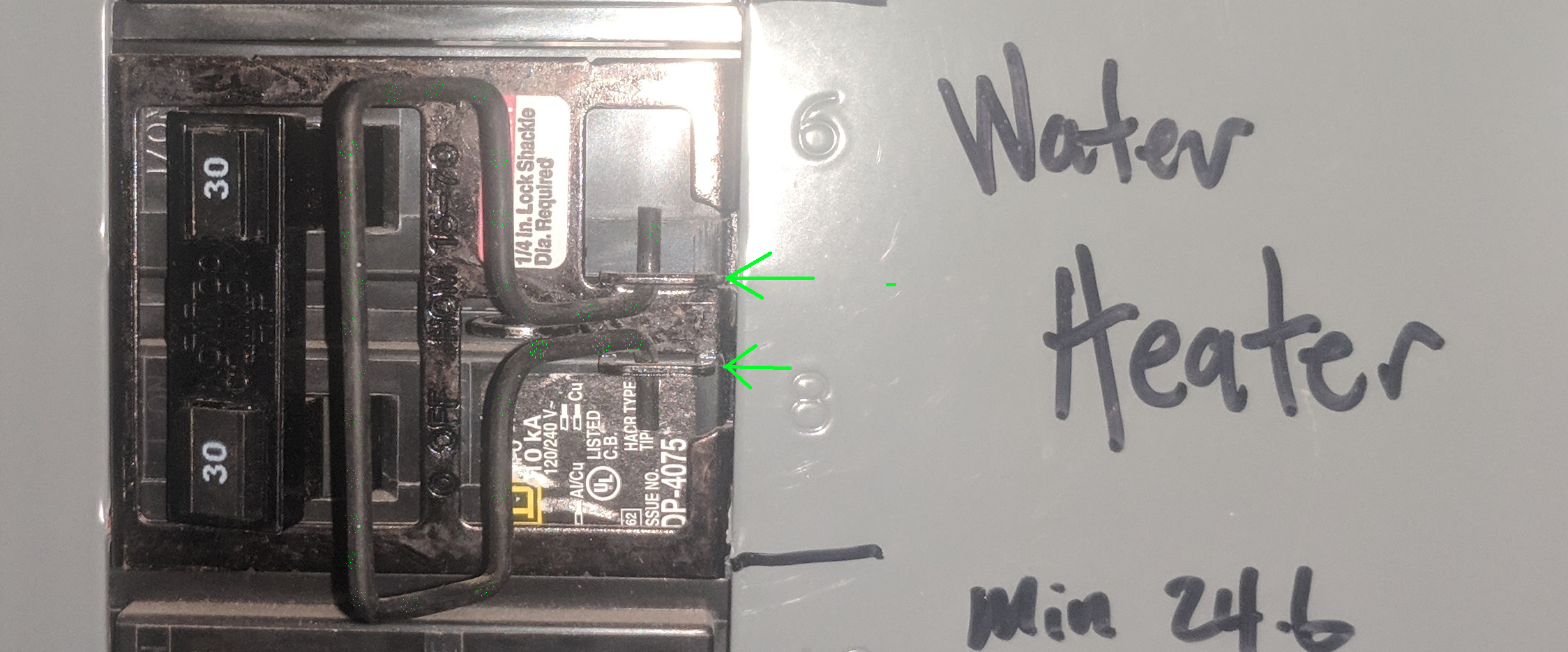 二極回路ブレーカーの安全フック