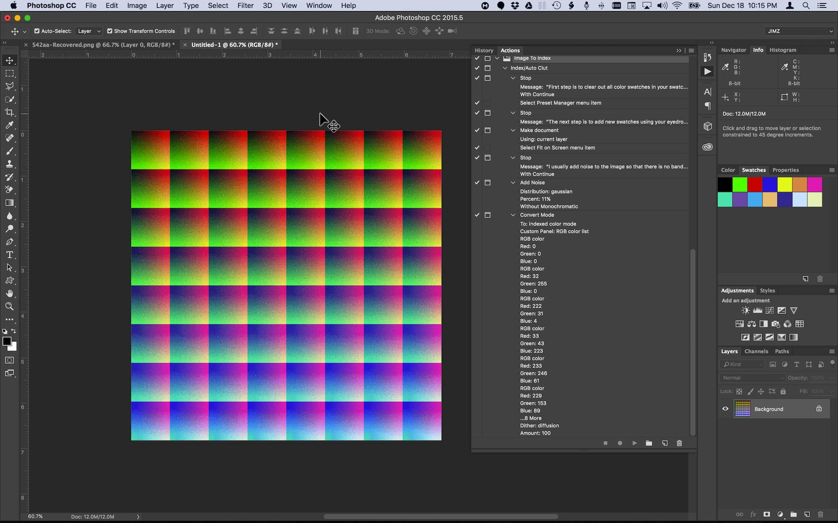 adobe How to create lookup color table image from .atn