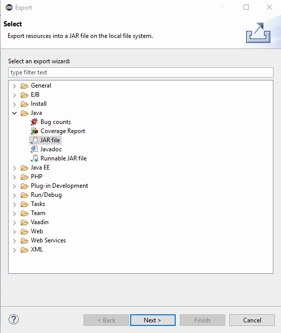 java How can i export a jar file with libraries in eclipse? (Not