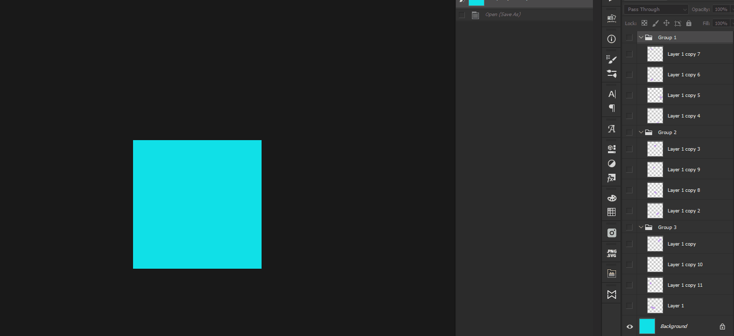 action to make 1 random layer visible within