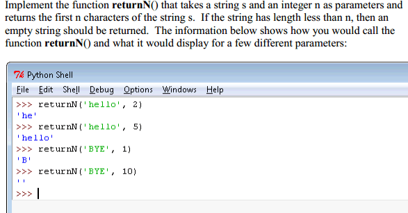 python How to return (x) number of characters in a given string