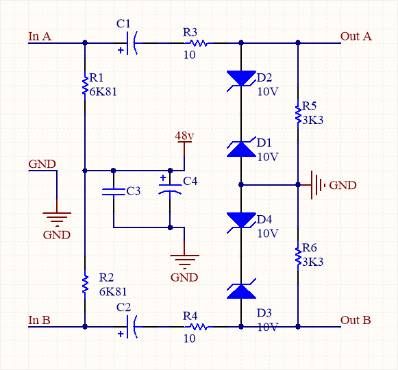 Electrical How to find these resistance values in microphone phantom
